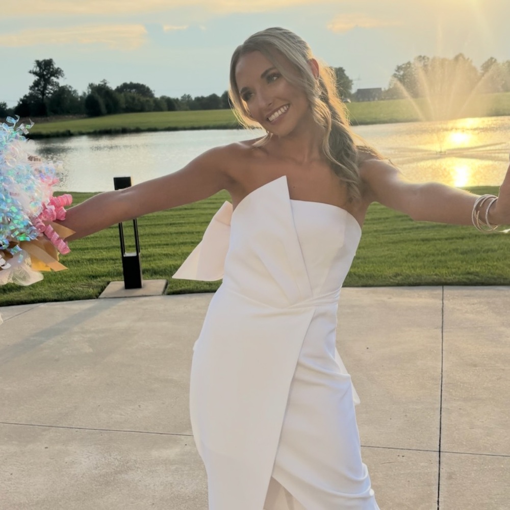 Express Bridal Statement Bow Midi Dress